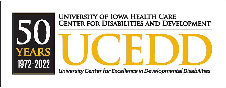 Iowa UCEDD 50th anniversary logo for website